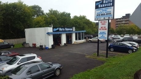 Full view of sign and building